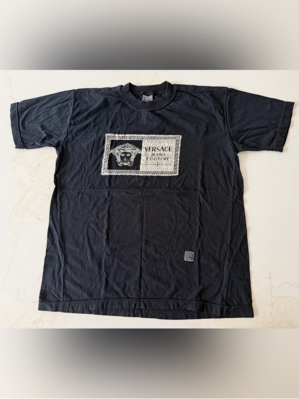Versace Black Medusa Graphic Tee